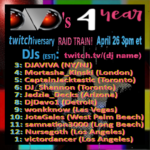 DJ Davo 4 Year Twitchiversary
