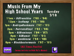 Music From My High School Years