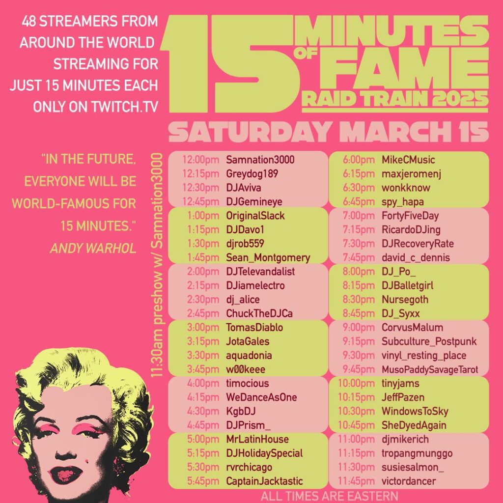 15 Minutes of Fame