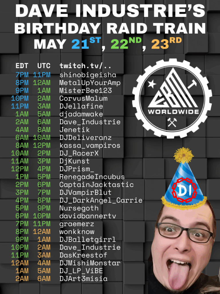 Dave Industrie Birthday Raid Train