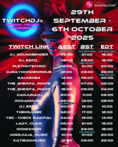 Twitch DJs Melodic/Organic/Progressive Raid Train